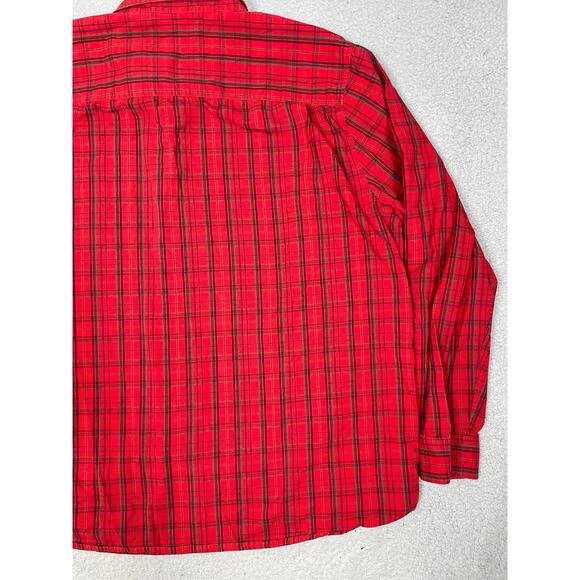 Vintage Disney Store Mens Size L Winter Red Button Up Shirt Mickey Mouse - Picture 10 of 12